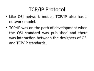 Comprehensive Overview of TCP/IP Protocols and Network Communication | PPT