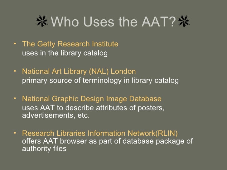 Art and Architecture Thesaurus