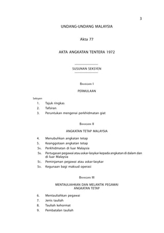 AKTA ANGKATAN TENTERA 1972
