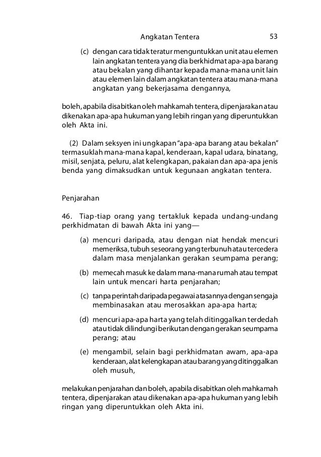 Akta angkatan tentera pdf Akta angkatan tentera pdf