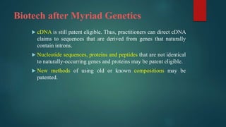 Myriad Methods IPR Patentability of gene AMP vs Myriad gene patenting.pptx