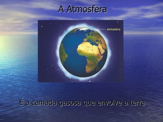 A Atmosfera É a camada gasosa que envolve a terra 