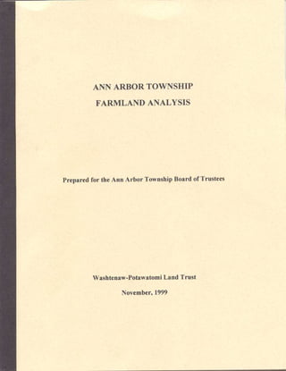 Ann Arbor Township 1999 Farmland Analysis & Cost of Services Study