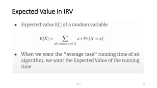 Expected Value in IRV
RCPIT 18
 