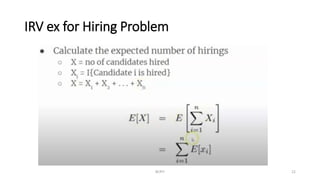 IRV ex for Hiring Problem
RCPIT 22
 