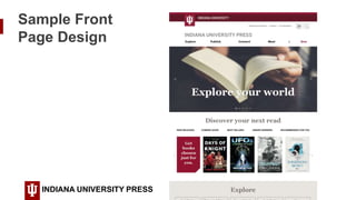Sample Front
Page Design
INDIANA UNIVERSITY PRESS
 