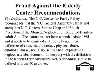 Financial Implications for the StateFraud Against the ElderlyThey Can’t Hang Up, The National Consumers League