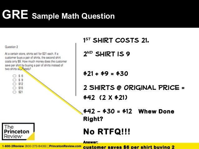 GRE Info & Strategies Presentation