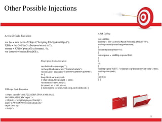 Other Possible Injections




                            26
 