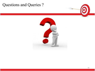 Questions and Queries ?




                          40
 