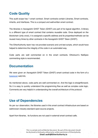 Aavegotchi GHST Token – Smart Contract Security Audit Report by ...