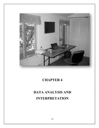 21
CHAPTER 4
DATA ANALYSIS AND
INTERPRETATION
 