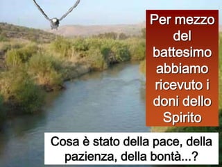 Per mezzo del battesimo abbiamo ricevuto i doni dello SpiritoCosa è stato della pace, della pazienza, della bontà...?