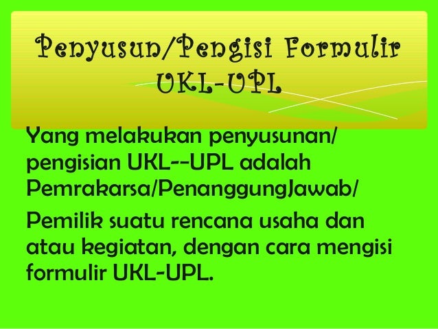 Mengenal UKL dan UPL