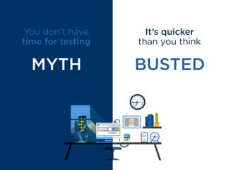 You can get a
test up and running…
 