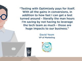 You only need to
run 1 or 2 tests to
learn all you need
to know about
your site
 