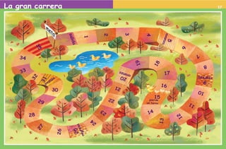 La gran carrera                                                                                                         17




                                                                      3




                                                                                           av
                                                                                4
                                                       2
                                 sali


                                             1




                                                                                             anz
                                                                                                5
                                     da




                                                                                                a
          35




                                                                                                     6
   34




                                                                                                              7
                                                                           19


                                                                                   18
                                                                                                                  8
    33                                                            avanz
                                                                       a
                                                                                            17
         32




                                                                                                              regresa
                        a                                         20
                      nz
              31




                     a
                                                                                                                  9
                   av                                                                      16
                                                                 21
                      30                                                                                      10
                                                                                     15
              29                                            22                    pierde
                                                                                un turno
                                                                                                         11
                                                       23                       14
         28




                                                                                                    12
                                                                                       13
                                                  24
                                   25 sa
          27




                                              e
                            26




                                          regr
 