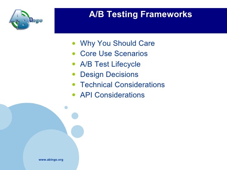 A/B Testing Framework Design
