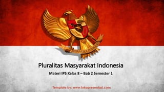 Pluralitas Masyarakat Indonesia
Materi IPS Kelas 8 – Bab 2 Semester 1
 