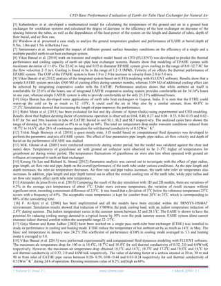 CFD Base Performance Evaluation of Earth-Air Tube Heat Exchanger for ...
