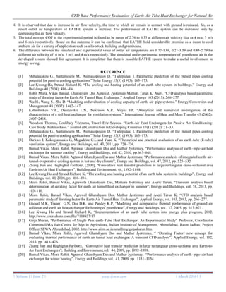 CFD Base Performance Evaluation of Earth-Air Tube Heat Exchanger for ...