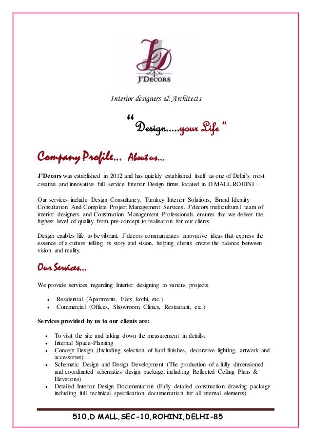 J Decors Company Profile