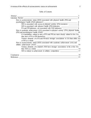A Review of the Effects of Socioeconomic Status on Academic and | DOCX
