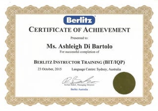 Berlitz Instructor Training