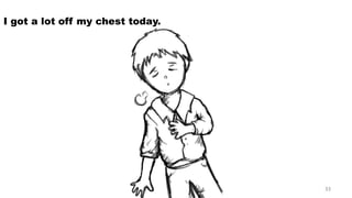 I got a lot off my chest today. 33 
 