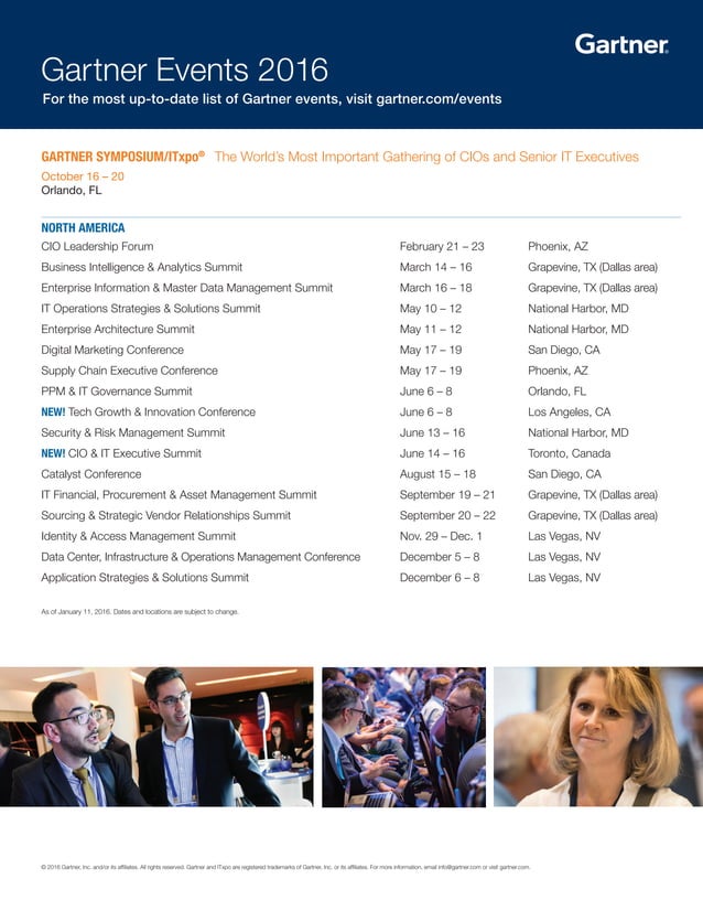 2016 Gartner NA Events PDF