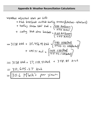 Appendix B: Weather Reconciliation Calculations
 
