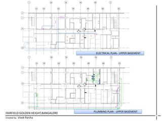 FAIRFIELD GOLDEN HEIGHT,BANGALORE
Created by : Vivek Parcha
ELECTRICAL PLAN - UPPER BASEMENT
PLUMBING PLAN - UPPER BASEMENT
 
