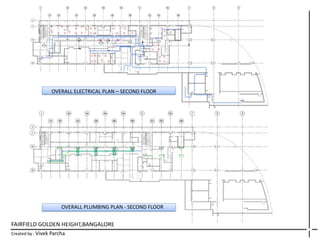 FAIRFIELD GOLDEN HEIGHT,BANGALORE
Created by : Vivek Parcha
OVERALL ELECTRICAL PLAN – SECOND FLOOR
OVERALL PLUMBING PLAN - SECOND FLOOR
 