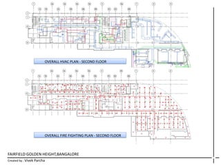 FAIRFIELD GOLDEN HEIGHT,BANGALORE
Created by : Vivek Parcha
OVERALL HVAC PLAN - SECOND FLOOR
OVERALL FIRE FIGHTING PLAN - SECOND FLOOR
 