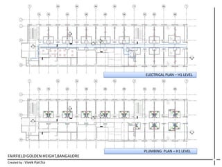 FAIRFIELD GOLDEN HEIGHT,BANGALORE
Created by : Vivek Parcha
ELECTRICAL PLAN – H1 LEVEL
PLUMBING PLAN – H1 LEVEL
 