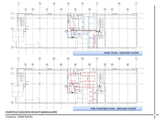 FAIRFIELD GOLDEN HEIGHT,BANGALORE
Created by : Vivek Parcha
HVAC PLAN - GROUND FLOOR
FIRE FIGHTING PLAN - GROUND FLOOR
 