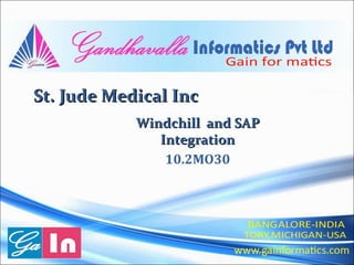 St. Jude Medical IncSt. Jude Medical Inc
Windchill and SAPWindchill and SAP
IntegrationIntegration
10.2MO30
 
