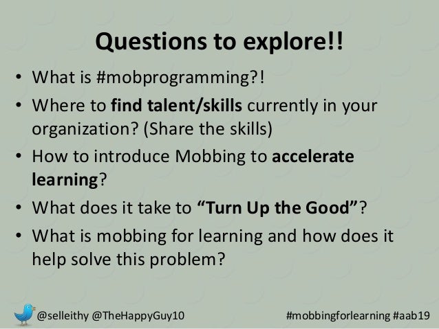 A B2019 Mobbing For Learning