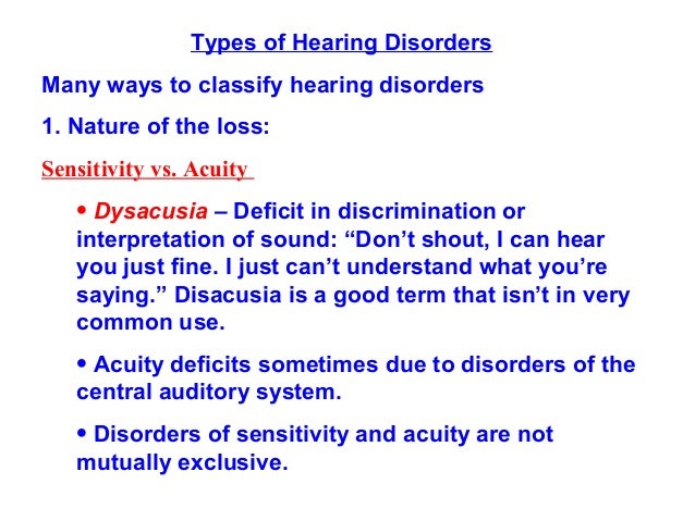 Hearingdisorders