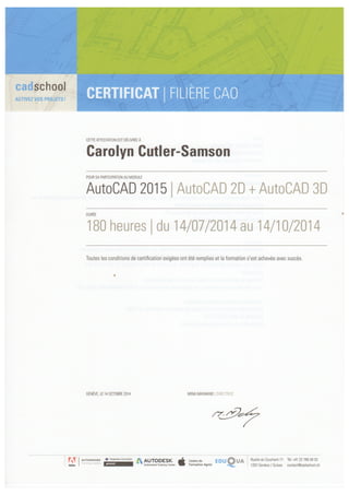 Certificat Autocad