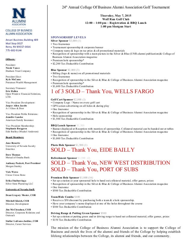 2015 Cobaa Sponsorship Request Letter