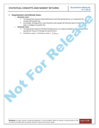 Quantitative methods - Level I - CFA Program | PDF