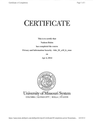 PCI Compliance Certificate | PDF