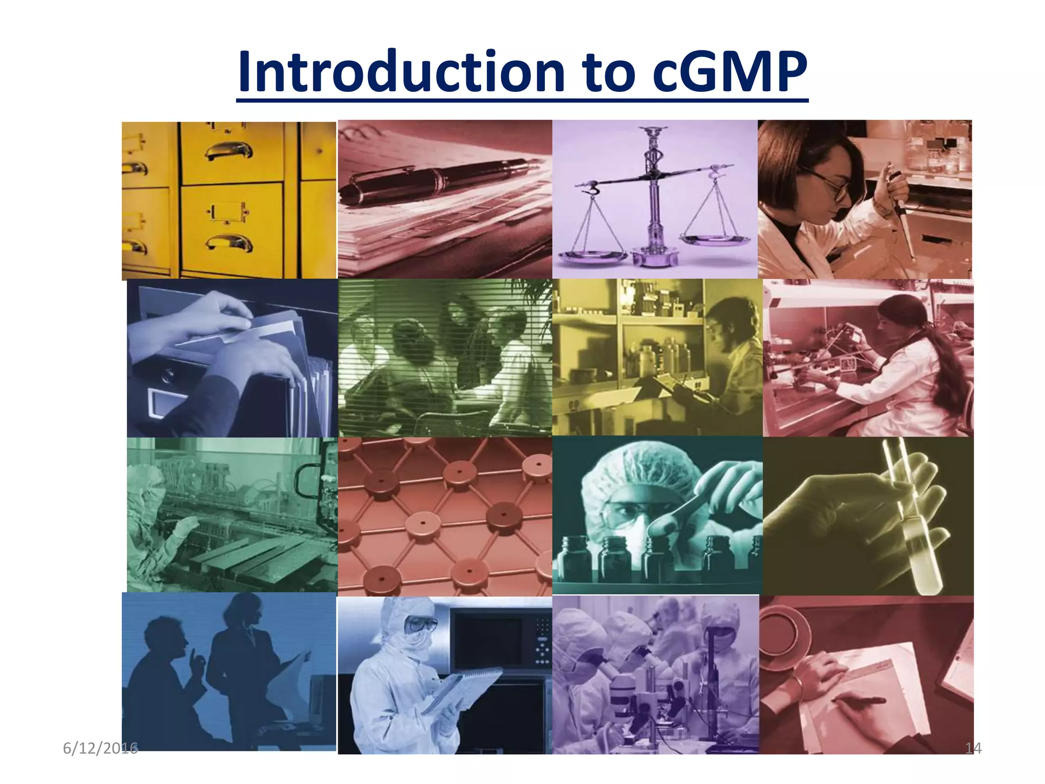 Introduction to cGMP
6/12/2016 14
 