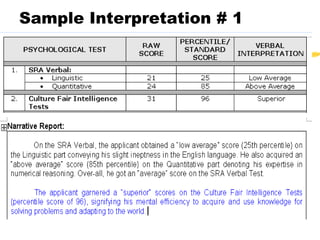Sample Interpretation # 1
 