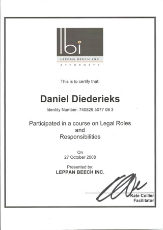 Legal Roles and Responsibilities - LB