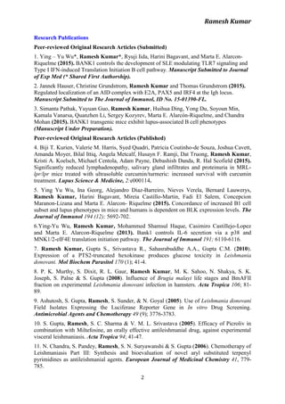 Curriculum -Vitae of Dr. Ramesh Kumar _updated 9-9-15 | PDF