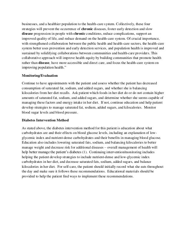 Diabetes patient case study examples picture