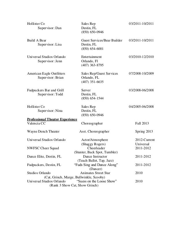 american eagle resume