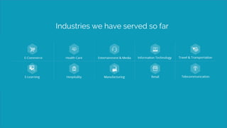Industries we have served so far
 